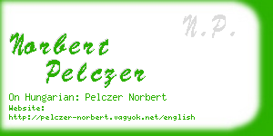 norbert pelczer business card